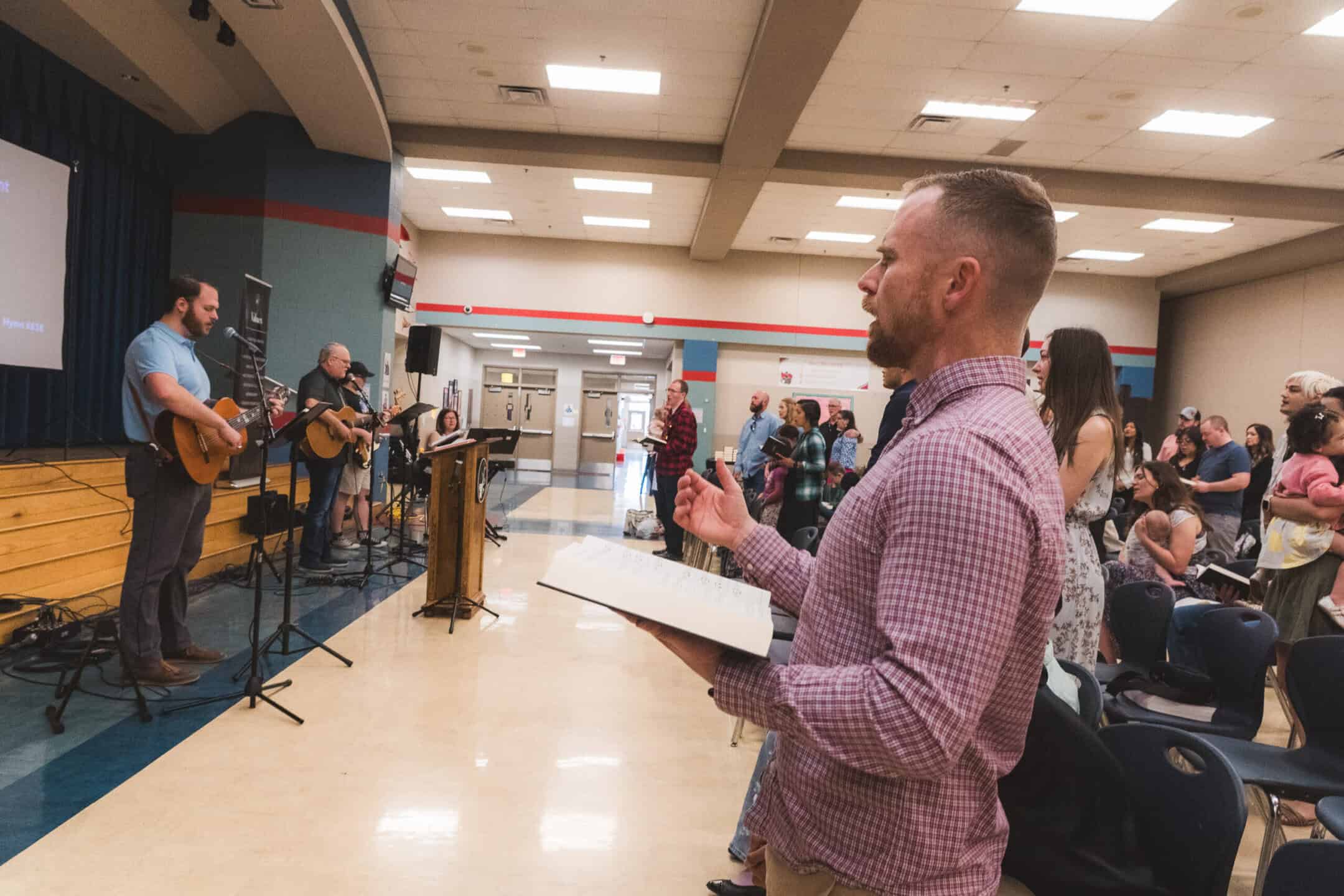 Church congregation singing worship songs at Pillar Church of San Antonio